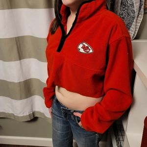 VTG Kansas City Chiefs Cropped Oversized Sweater